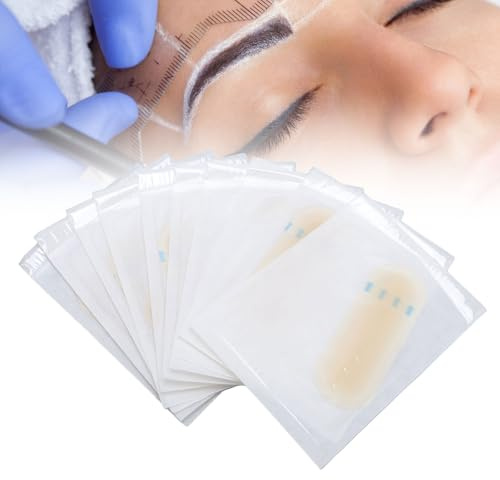 Parches de cejas silicona 20 piezas - Plantillas cejas profesionales para salón, ideales principiantes, aprende técnicas maquillaje facial.