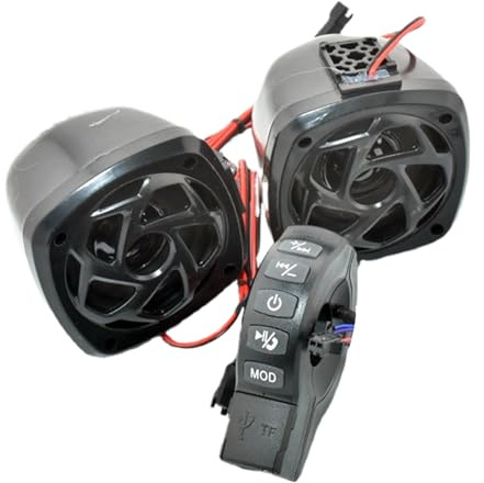 Tisujune Altavoces para Moto - de Altavoces con Amplificador para Motos y Vehículos,Altavoz Potente y Versátil de Instalación Fácil para Scooter, Adultos, Adolescentes y Familia