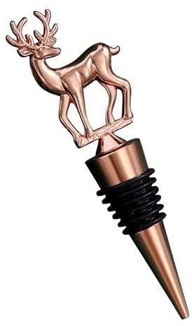 Ciervo para botellas de vino, tapón de vino de ciervo, tapón reutilizable para botellas de champán, tapón de corcho para boda, cumpleaños, Acción de Gracias, bar, fiesta