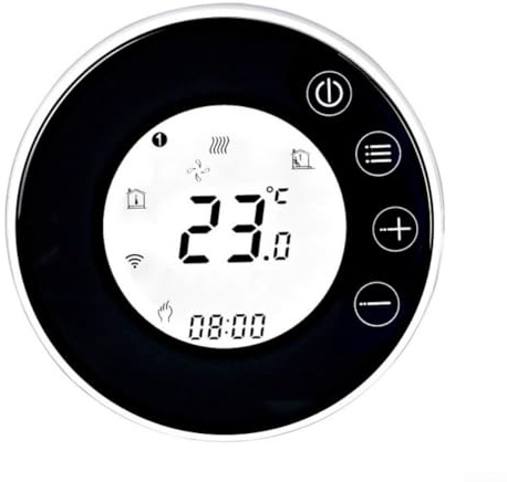 Termostato para calefacción del hogar, horario programable de 7 días, control de aplicación y bloqueo de seguridad infantil, compatible con sistemas domésticos inteligentes, blanco (WIFI Water3A)