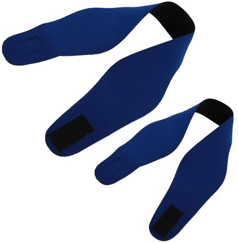 BESTonZON 2 Pièces Bandeau de Natation Bandeaux d'oreille Natation Néoprène Réglable Léger Bleu pour Garçon et Filles et Adultes, Plongée, Surf et Piscine