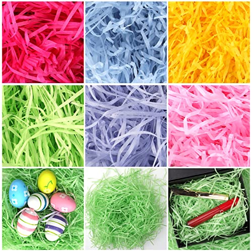 Shredded Tissue Paper, 120g Shredded Paper, Raffia Paper Shreds (6 Colours) | Easter Basket Grass, for Gift Boxes Hamper Filling and Packging, Party Supplies Accessories