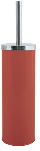 MSV WC Bürste Toilettenbürste WC Garnitur Klobürste „Miami“ mit hygienischem Behälter Terracotta Rot