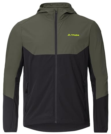 VAUDE Herren Softshelljacke Men's Moab IV -Winddichte MTB-Jacke mit Kapuze, Atmungsaktiv & Wasserabweisend, khaki, 3XL