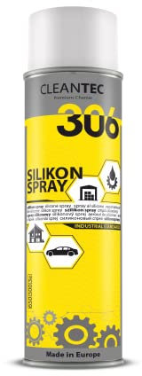 CleanTEC 306 Spray silicone incolore, lubrifie, entretient, protège les pièces en caoutchouc, plastique, bois et métal 500 ml (1)