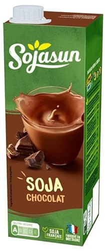 SOJASUN Boisson Au Soja Au Chocolat + Calcium 1L - Boisson végétale enrichie en calcium pour une pause gourmande et saine. - Lot De 4 - Vendu Par Lot