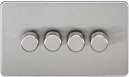 4G 2-way 10-200W (5-150W LED) Intelligent dimmer - Brushed Chrome