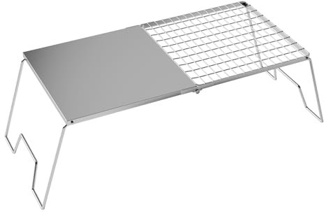 DPZM 24'' Folding Campfire Grill Grate, Heavy Duty Campfire Cooking Equipment For Compact Storage, Portable Camping Grates Over Fire Pit, Outdoor Campfire Grill And Griddle For Versatile Cooking