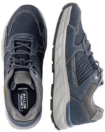 camel active Herren Cross Country Sneaker mit Nubukleder-Besatz Blau menswear-47