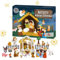 Krippen-Adventskalender 2024, 25 Tage Weihnachten Krippe Christlicher Religiöser Adventskalender Countdown, Weihnachtskrippe Krippenspiel, Spielkrippe Kinder mit Spielfiguren Set