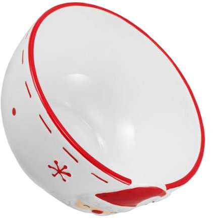 MAGICLULU Vaisselle Bol En Céramique Plat De Noel Bol De Soupe Du Père Noël Bol à Mélanger De Noël Bol De Bonbons Du Père Noël Bol De Service De Noël Bols à Dessert Sucrier Saladier Blanche