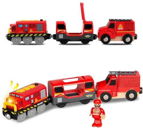 Vmxlso Trenino Elettrico per Bambini, Treno Giocattolo per Bambini, Trenino Giocattolo Magnetico per Bambinis, Treno Elettrico per Bambinis con Luci e Suoni, Compatibile con Thomas, Brio e Chuggington