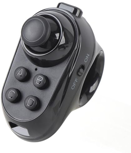 LICAEVEY Controller Bluetooth VR, Gamepad Ad Anello Wireless con Otturatore Selfie e Rotazione Pagine, Compatibile con più Dispositivi con Occhiali VR, Telefono, Tablet PC
