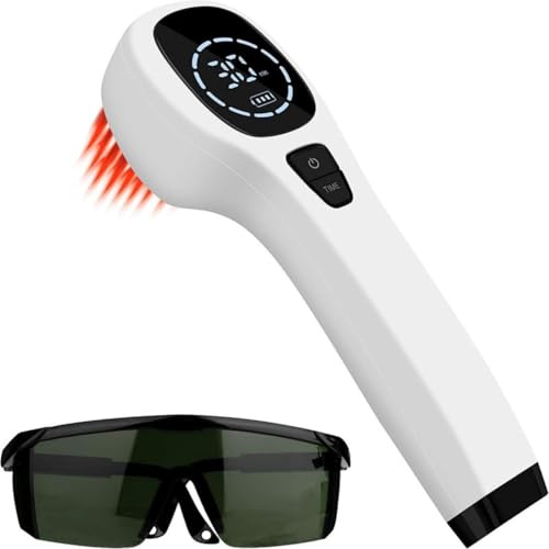 Dispositivo di terapia della luce rossa, strumento portatile di terapia fisica dello schermo LCD, sollievo dal dolore di effetto evidente di durata 4pcs di 808 sonde + 12pcs di 650 sonde