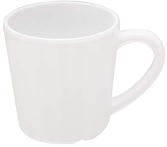 Thunder Group Color White melamine dinnerware collection 3.125 inch mug/cup - 7 oz, comes in dozen