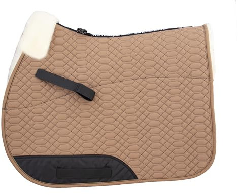 Engel Reitsport | SCHABRA1-VSS-CAM-MED | Schabracke | Steppstoff | Lammfell im Sattelbereich | Half Lined | Fellkranz vorne | Vielseitigkeit | Stoff Camel Fell med.