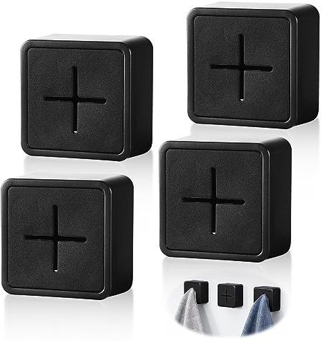 4 Portasciugamani Porta Asciugamani Senza Foratura, Porta Asciugamani Da Cucina, Autoadesivo, Appendi Strofinacci, Porta Strofinacci Gancio Gancio Per Cucina, Bagno e Casa