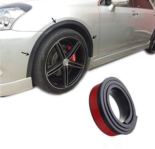 Bande Adhesif Elargisseurs d'Ailes Passage de Roue de Voiture Caoutchouc Noir