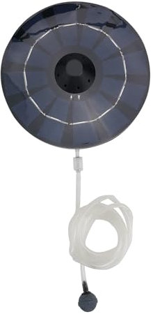 HOHOVYVY Pompe de bassin, pompe de bassin pour extérieur, aérateur de bassin à énergie, pompe à oxygène avec tuyau d'air et pierre à gazéifier pour fontaine