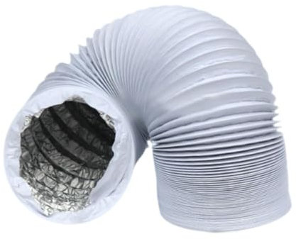 Folpus Conduit D'air Flexible Tuyau D'aération Flexible Pratique, Résistant à L'usure et Facile à Utiliser Tuyau D'aération pour Ventilateurs, 150 mm x 1.5 m