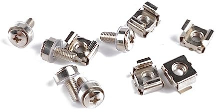 OKUMEYR 20pièces Écrou Cage à Trou Carré Lot Rondelles De Montage Pour Rack De Serveur Et Armoire Au Standard Métrique