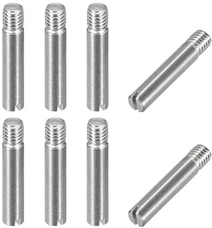 QUARKZMAN 8Pcs M3 x 16mm Spinotto Cilindrico Scanalato 304 Acciaio Inossidabile Filettatura Esterna Spinotto Di Posizionamento per Mobili Armadi