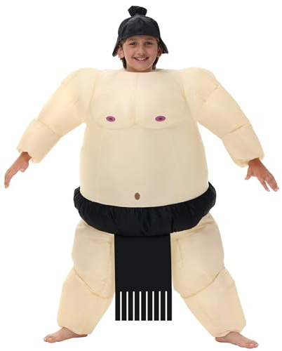 Inflatable Sumo Costume Wrestler Suit Costumes for Adult Kids Funny Full Body Blow up Halloween Party Fat Suit