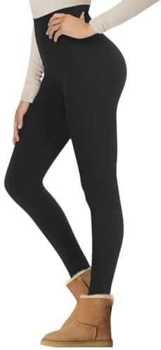 KEQAR Leggings Termici Donna Invernali Outdoor con Fodera in Pile Vita Alta Yoga Fitness Allenamento Sport