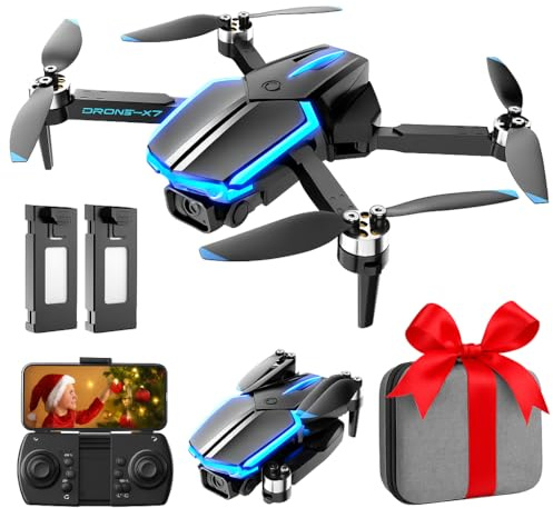 Dron con Camara 4K para Niño y Adultos RC Quadcopter con Motor sin Escobilla Mini Drone FPV con 40 min de Vuelo/Altitud Retención/Fotografía Gestos, Juguetes Regalo para Niños Navidad (Black)