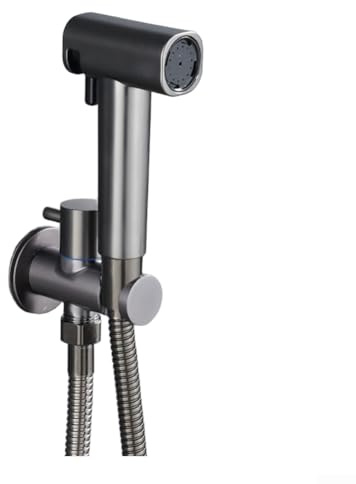 UrbanHui Douchette de bidet à double fonction haute pression pour l'hygiène personnelle et l'entretien des couches, douche murale avec deux options de pulvérisation (gris)