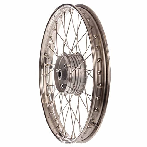 Roue de rayons 1,6 x 19 pouces – Acier Jante en acier + Acier inoxydable rayons, acier inoxydable Moyeu de roue avec jante (original)