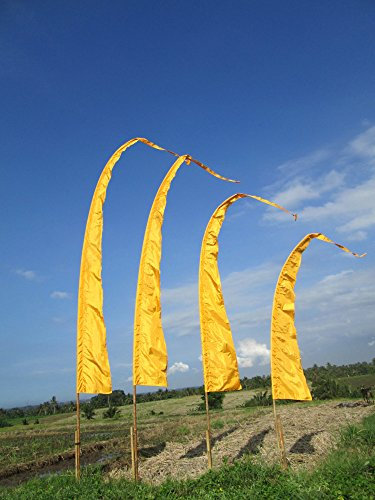 Asiastyle Bali-Fahne, Hellorange 4 Meter