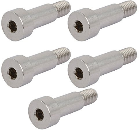 Sourcingmap 304 Stainless Steel Hex Socket Shoulder Bolt 12mm Shoulder Dia 25mm Shoulder Length M10 Thread 5PCS