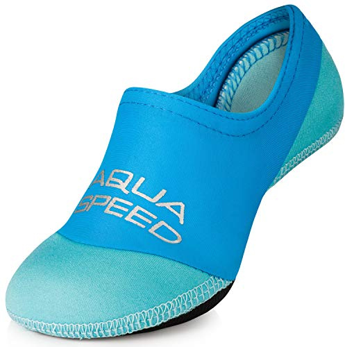 Aqua Speed Swim Socks Toddler | Socks for Kids | Neoprene Socks non-slip | blue swimming socks Neoprene | Aquasocks Baby | Water Socks light | Size 20-21, Blue - Light Blue | Neo