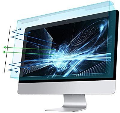 MOSISO 20-22 Zoll Monitor Blickschutzfilter Blickschutzfolie mit Blaulichtfilter UV Sichtschutzfolie für Diagonale 20, 21,5, 22 Zoll 16: 9 Breitbild Desktop PC LED Monitore (49 x 31,7cm/L x B)