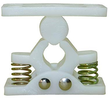 Jutta Butée de porte, butée de porte universelle en nylon, blanc, moderne, finition brillante, montage au sol, 1 pièce