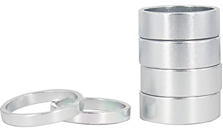 PLATT Fahrrad Ahead Vorbau Spacer 1 Aluminium MTB Rennrad Distanzscheiben Headset Spacer 5mm/10mm für 25,4 mm Vorbauten und Gabeln(6pcs)