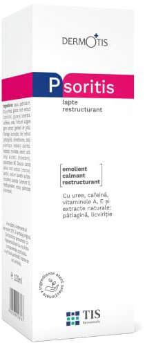 PsoriTIS Lotion Urea Körpermilch - Heilende, Reparierende, Regenerierend, Hände, Füße, Körper und Gesichtscreme, Seboregulierend, Trockene, Juckende, Gerötete und Schuppende Haut - Urea, Koffein 100ml