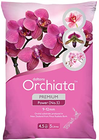 Écorce d'orchidée Orchiata | Écorce d'orchidée pour Plantes 100% Pure de Nouvelle-Zélande Pinus Radiata | Puissance de 0,9 cm à 1,27 cm d'écorce d'orchidée Bio pour l'aération et la longévité
