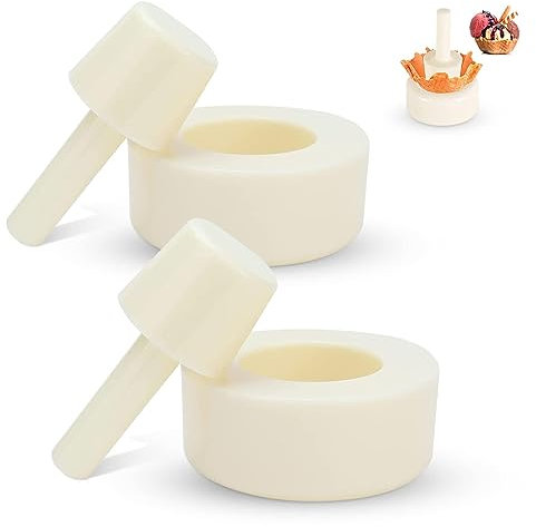 Moldeador de cono de gofres de 2 uds, herramienta para enrollar y formar gofres con rodillo de cono, máquina para hacer helados en cono, molde para cono de gofres de helado para cocina