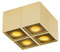 QAZQA - Design Design-Spot I Spotlight I Deckenspot I Deckenstrahler I Strahler I Lampe I Leuchte Gold I Messing 4-flammig Spotbalken-flammig - Qubo Honey I Wohnzimmer I Schlafzimmer - Aluminium Quadr