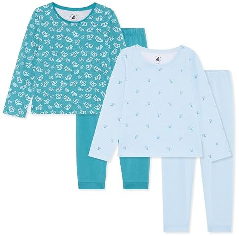 Bramble & Bear Unisex Kids (2-pack) Long Sleeve For Toddlers Pyjamas, Tawny & Teal, 2-4 Years UK