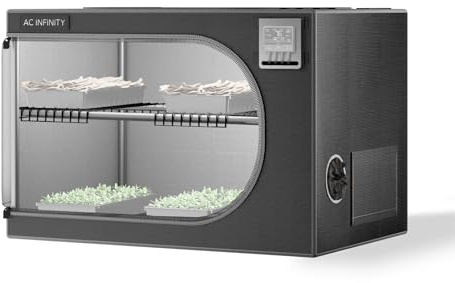 AC Infinity CLOUDLAB Propagation Zelt 60 × 60 × 90 cm – Advance Anzuchtzelt mit Verstärkungsstangen, Regalböden und 2000D Mylar, Keimung, Stecklingsvermehrung, Pilzzucht und frühe Zimmerpflanzenzucht