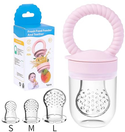 Fruchtsauger für Baby, Schnuller für Babys, Baby Food Feeder, Baby Food Feeder, Schnuller Zum Befüllen Mit Obst, Gemüse, Brei & Baby Essen, Fruchtsauger Baby Ab 3 Monate, Bpa-Freie Zahnungshilfe.