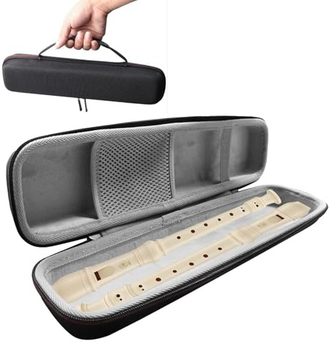 Flute Case Carry Bag,lute Case, Soft Carrying Case, Hard Case With Zipper With Front Shoulder Strap,for Transverse Flute Wear Resistant Flute Carrying Bag Accessories