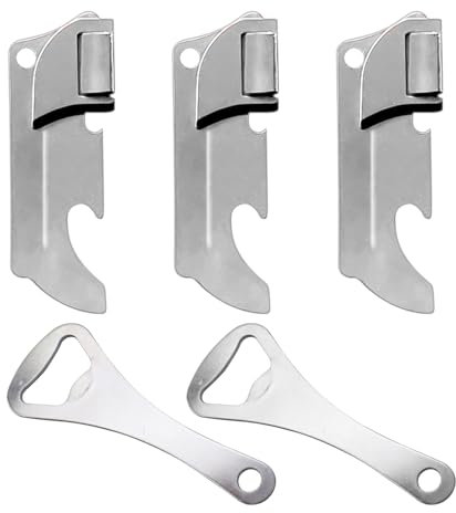 Ouvre-Boîte Pliable En 3 Pièces Et Ouvre-Bouteille En 2 Pièces, Ouvre-Couvercle De Boisson, Ouvre-Boîte En Acier Inoxydable, Mini Ouvre-Bouteille, Ouvre-Boîte Portable