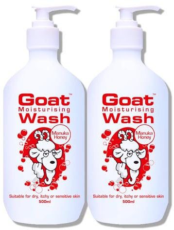 Goat Milk Soap Moisturizing Body Wash Value Duo Pack 16.9 oz - Body Wash to Revive your Skin - Manuka Honey