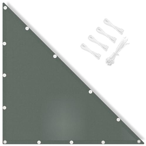 IOAOI Sun Shade Sail Waterproof, 1x1x1.41M Right Triangle Awning Canopy, 95% UV Block with Free Rope, Sunscreen Awning Canopy for Outdoor, Garden, Patio, Yard, Lawn, Pergola, Carport-Dark Grey