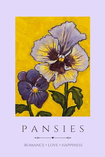 Pansies Floral Hardcover Journal: Romance, Love, Happiness: Symbolic Flower Hardcover Notebook with Meaning – Designed by Jennifer Lenhardt Art