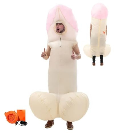 VASIVO Deguisement Gonflable Adulte,Robe Gonflable,Rose Costumes d'Halloween pour la Fête de célibataire de Halloween Blow up Costume